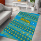 Rwanda Christmas Area Rug Festive Geometric Motifs and Bold Typography - African Pride