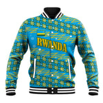 Rwanda Christmas Baseball Jacket Festive Geometric Motifs and Bold Typography - African Pride