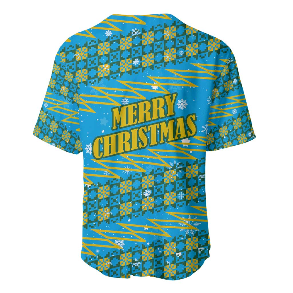 Rwanda Christmas Baseball Jersey Festive Geometric Motifs and Bold Typography - African Pride
