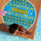 Rwanda Christmas Beach Blanket Festive Geometric Motifs and Bold Typography - African Pride