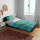 Rwanda Christmas Bedding Set Festive Geometric Motifs and Bold Typography - African Pride