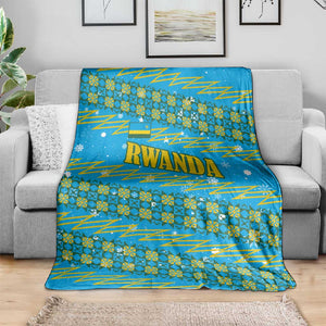 Rwanda Christmas Blanket Festive Geometric Motifs and Bold Typography - African Pride
