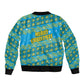 Rwanda Christmas Bomber Jacket Festive Geometric Motifs and Bold Typography - African Pride