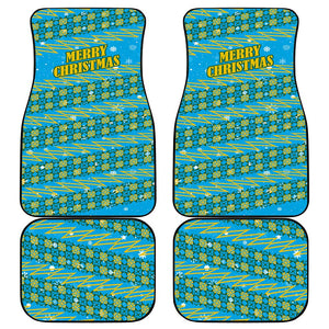 Rwanda Christmas Car Mats Festive Geometric Motifs and Bold Typography - African Pride