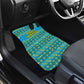 Rwanda Christmas Car Mats Festive Geometric Motifs and Bold Typography - African Pride