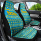 Rwanda Christmas Car Seat Cover Festive Geometric Motifs and Bold Typography - African Pride