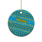 Rwanda Christmas Ceramic Ornament Festive Geometric Motifs and Bold Typography - African Pride