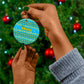 Rwanda Christmas Ceramic Ornament Festive Geometric Motifs and Bold Typography - African Pride