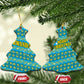 Rwanda Christmas Ceramic Ornament Festive Geometric Motifs and Bold Typography - African Pride