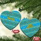 Rwanda Christmas Ceramic Ornament Festive Geometric Motifs and Bold Typography - African Pride