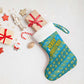 Rwanda Christmas Stocking Festive Geometric Motifs and Bold Typography - African Pride
