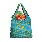 Rwanda Christmas Grocery Bag Festive Geometric Motifs and Bold Typography - African Pride