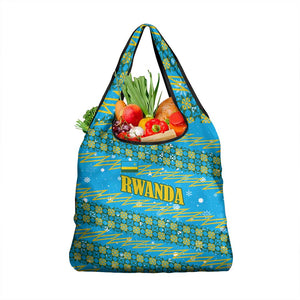 Rwanda Christmas Grocery Bag Festive Geometric Motifs and Bold Typography - African Pride