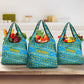 Rwanda Christmas Grocery Bag Festive Geometric Motifs and Bold Typography - African Pride