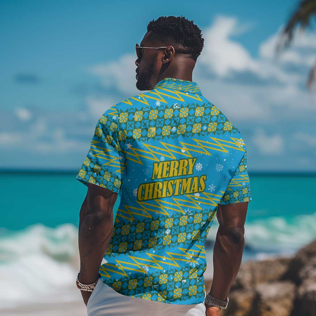 Rwanda Christmas Hawaiian Shirt Festive Geometric Motifs and Bold Typography - African Pride