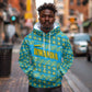 Rwanda Christmas Hoodie Festive Geometric Motifs and Bold Typography - African Pride