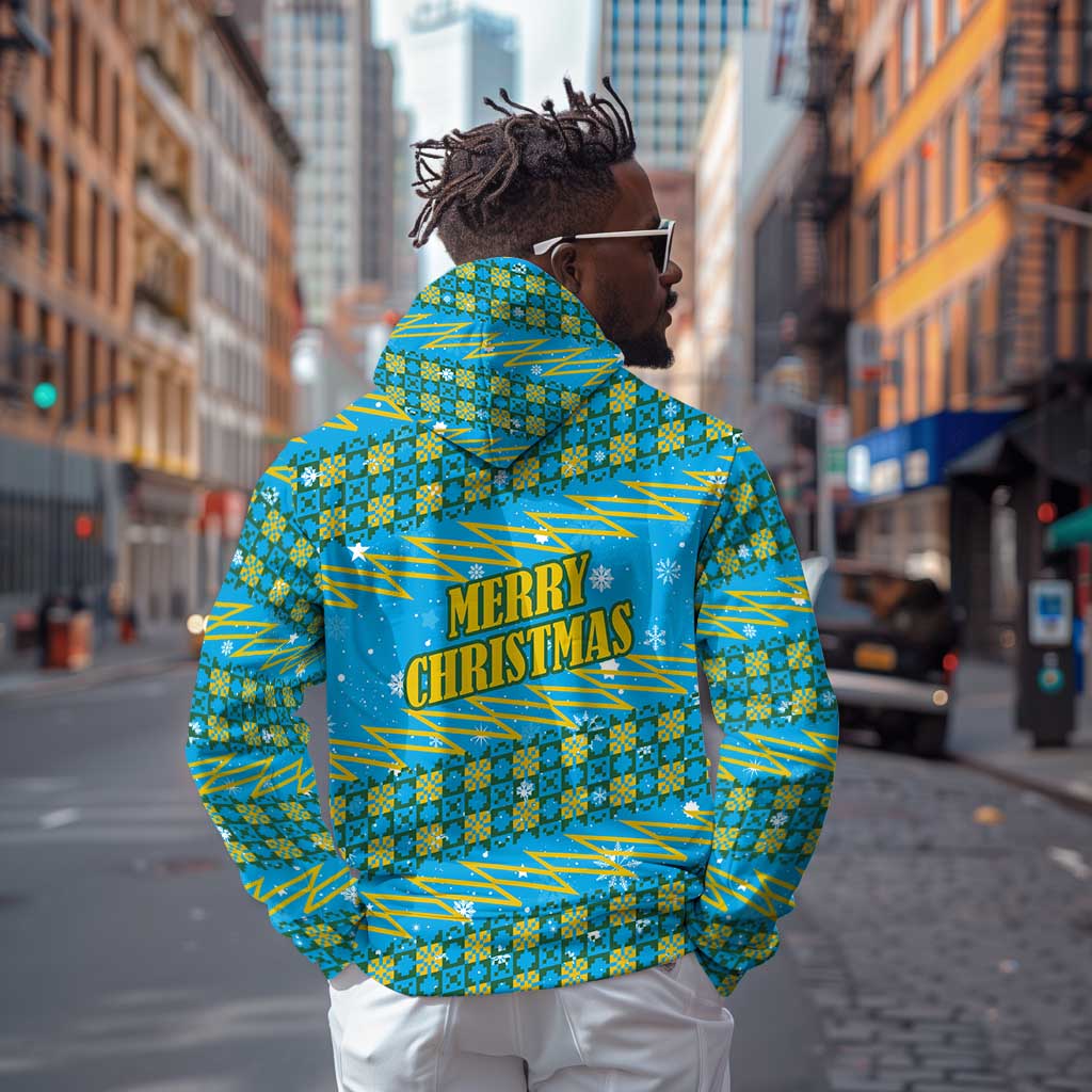 Rwanda Christmas Hoodie Festive Geometric Motifs and Bold Typography - African Pride