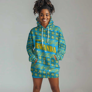 Rwanda Christmas Hoodie Dress Festive Geometric Motifs and Bold Typography - African Pride