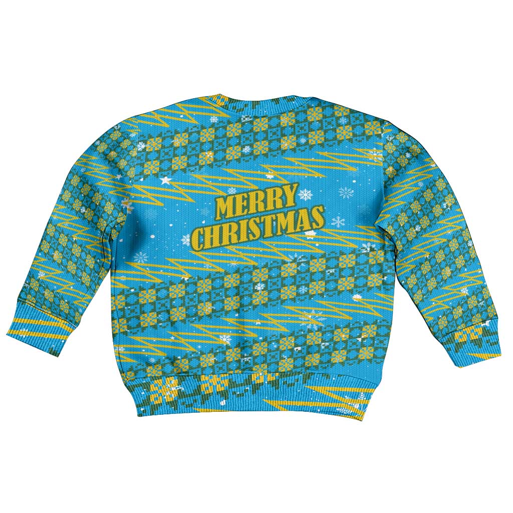 Rwanda Christmas Kid Ugly Christmas Sweater Festive Geometric Motifs and Bold Typography - African Pride