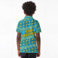 Rwanda Christmas Kid Polo Shirt Festive Geometric Motifs and Bold Typography - African Pride