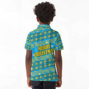 Rwanda Christmas Kid Polo Shirt Festive Geometric Motifs and Bold Typography - African Pride