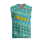 Rwanda Christmas Knitted V-Neck Vest Festive Geometric Motifs and Bold Typography - African Pride