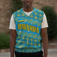 Rwanda Christmas Knitted V-Neck Vest Festive Geometric Motifs and Bold Typography - African Pride
