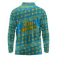 Rwanda Christmas Long Sleeve Polo Shirt Festive Geometric Motifs and Bold Typography - African Pride