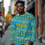 Rwanda Christmas Long Sleeve Shirt Festive Geometric Motifs and Bold Typography - African Pride