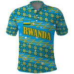 Rwanda Christmas Polo Shirt Festive Geometric Motifs and Bold Typography - African Pride