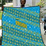 Rwanda Christmas Quilt Festive Geometric Motifs and Bold Typography - African Pride