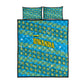 Rwanda Christmas Quilt Bed Set Festive Geometric Motifs and Bold Typography - African Pride