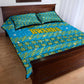 Rwanda Christmas Quilt Bed Set Festive Geometric Motifs and Bold Typography - African Pride