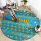 Rwanda Christmas Round Carpet Festive Geometric Motifs and Bold Typography - African Pride