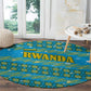 Rwanda Christmas Round Carpet Festive Geometric Motifs and Bold Typography - African Pride