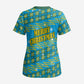 Rwanda Christmas Scrub Top Festive Geometric Motifs and Bold Typography - African Pride