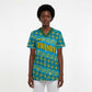 Rwanda Christmas Scrub Top Festive Geometric Motifs and Bold Typography - African Pride