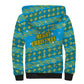 Rwanda Christmas Sherpa Hoodie Festive Geometric Motifs and Bold Typography - African Pride