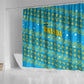 Rwanda Christmas Shower Curtain Festive Geometric Motifs and Bold Typography - African Pride