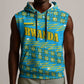 Rwanda Christmas Sleeveless Hoodie Festive Geometric Motifs and Bold Typography - African Pride