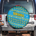 Rwanda Christmas Spare Tire Cover Festive Geometric Motifs and Bold Typography - African Pride