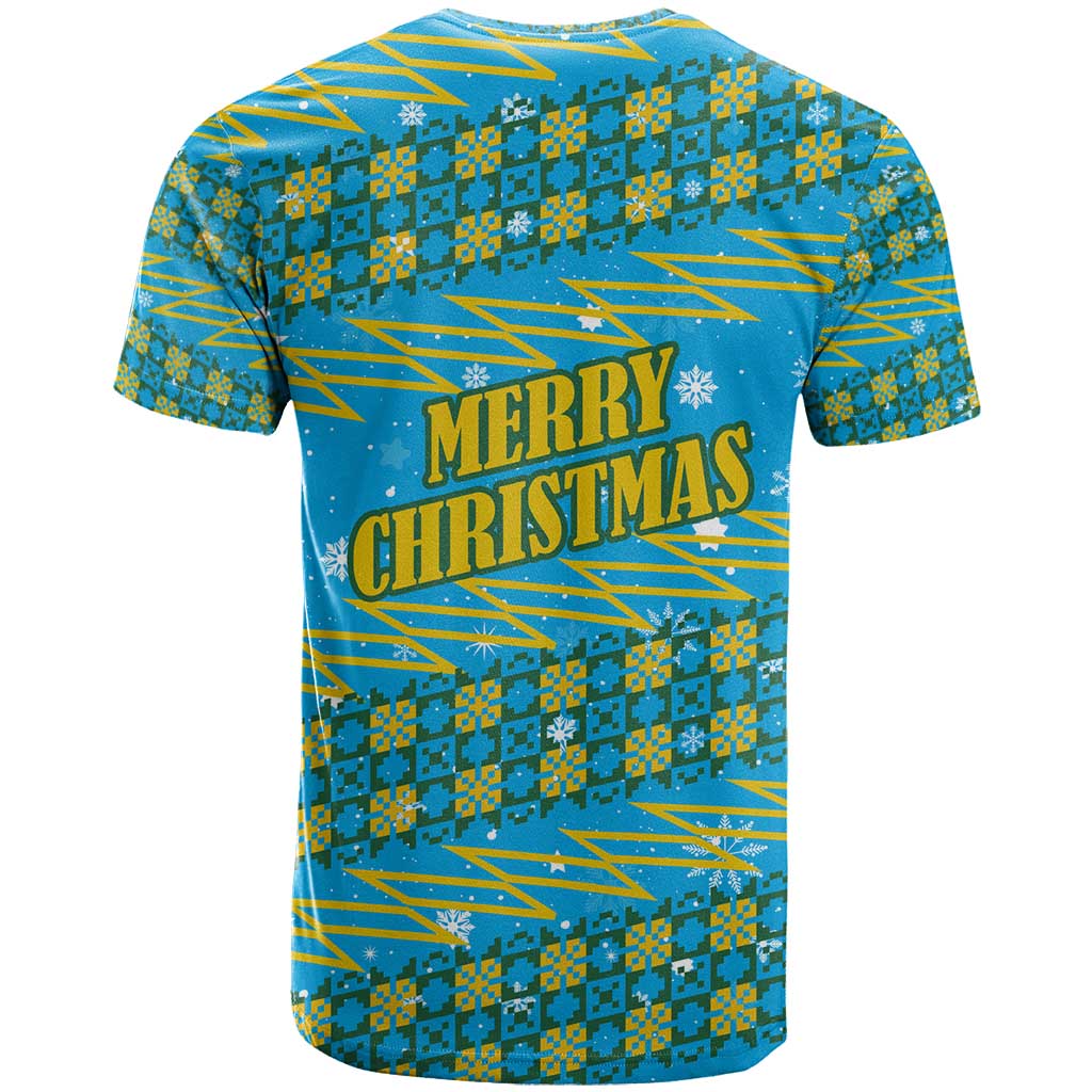 Rwanda Christmas T shirt Festive Geometric Motifs and Bold Typography - African Pride