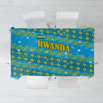 Rwanda Christmas Tablecloth Festive Geometric Motifs and Bold Typography - African Pride