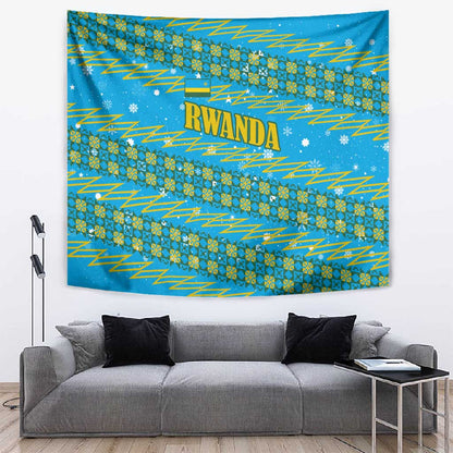 Rwanda Christmas Tapestry Festive Geometric Motifs and Bold Typography - African Pride