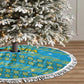 Rwanda Christmas Tree Skirt Festive Geometric Motifs and Bold Typography - African Pride