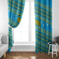 Rwanda Christmas Window Curtain Festive Geometric Motifs and Bold Typography - African Pride