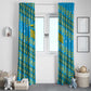 Rwanda Christmas Window Curtain Festive Geometric Motifs and Bold Typography - African Pride