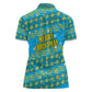 Rwanda Christmas Women Polo Shirt Festive Geometric Motifs and Bold Typography - African Pride