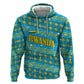Rwanda Christmas Zip Hoodie Festive Geometric Motifs and Bold Typography - African Pride
