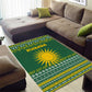 Rwanda Christmas Area Rug National Emblem and Radiant Sun Motif - African Pride